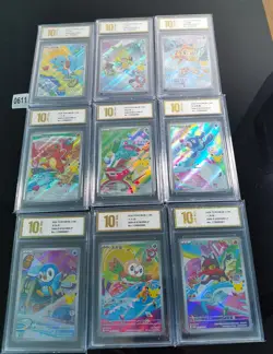 Pokemon S-Chinese TCG 30th Anniv First Partner Holo Card 9Set -Pyxis gold 10 - Image 1