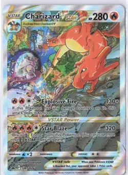 Pokemon Charizard VSTAR Sword & Shield Promo Full Art Card - Image 1
