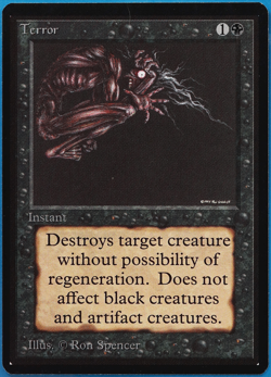 Terror Beta NM Black Common MAGIC THE GATHERING MTG CARD (ID# 507537) ABUGames - Image 1
