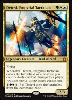 Moderate Play, English MTG Foil Derevi, Empyrial Tactician - Foil Commander Anth - Image 1