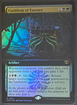 Cauldron of Essence (Extended Art) Secrets of Strixhaven Foil MTG SOS #347 NM/M - Image 1