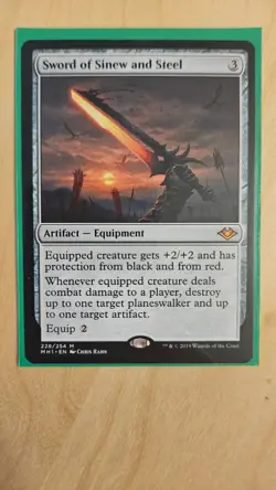 MTG Sword of Sinew and Steel (Modern Horizons) NM - Image 1