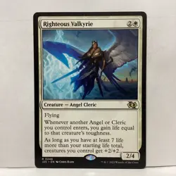 MTG Righteous Valkyrie Magic: The Gathering Foundations Jumpstart Rare #0246 - Image 1