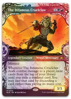 The Infamous Cruelclaw (Showcase) #334 (Foil) (LP) Bloomburrow BLB Magic MTG - Image 1