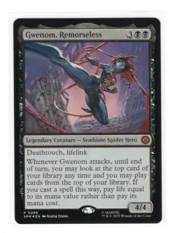 Gwenom, Remorseless | Foil | NM | MTG | 0286 | Promo | UMP SPM Spider-man - Image 1