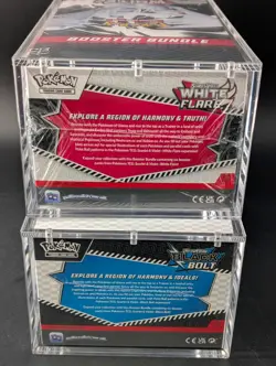 2x Pokemon Black Bolt White Flare Sealed Booster Bundle Display Case W/Acrylic - Image 3
