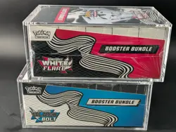 2x Pokemon Black Bolt White Flare Sealed Booster Bundle Display Case W/Acrylic - Image 4