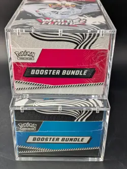 2x Pokemon Black Bolt White Flare Sealed Booster Bundle Display Case W/Acrylic - Image 5