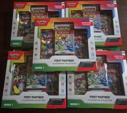 Pokemon TCG First Partner Illustration Collection Series 1 Box Lot (Lot of 5) - Image 1