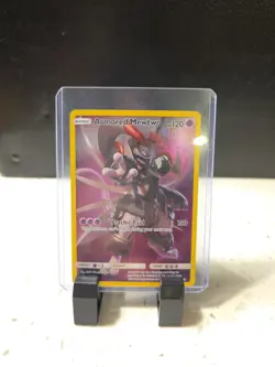 Pokemon Armored Mewtwo SM228 SM Holo Promo Card 120 HP Psychic Raid - Image 1