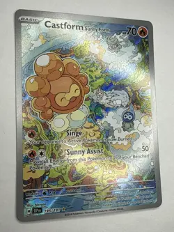Castform Sunny Form 195/191 Sv08: Surging Sparks Holo Pokemon TCG Near Mint - Image 4