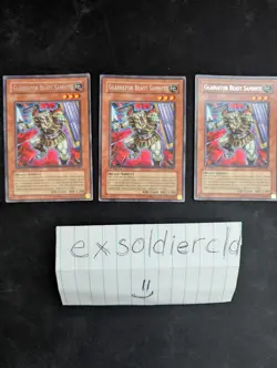 Gladiator Beast Samnite CRMS-EN027 x3 | Rare 1st Edition NM/VLP YuGiOh - Image 1
