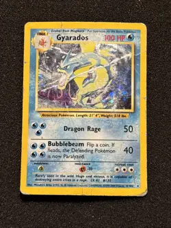 Pokemon Gyarados 6/102 Holo 1999-2000 UK 4th Print Base Set HP/DMG - Image 1