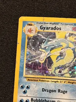 Pokemon Gyarados 6/102 Holo 1999-2000 UK 4th Print Base Set HP/DMG - Image 4