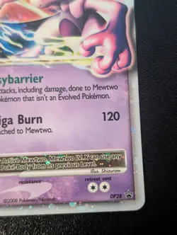 Pokemon Mewtwo LV.X Black Star Promo DP28 Diamond & Pearl - Image 5