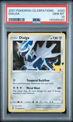 2021 POKEMON CELEBRATIONS #020 DIALGA PSA 10 - Image 1