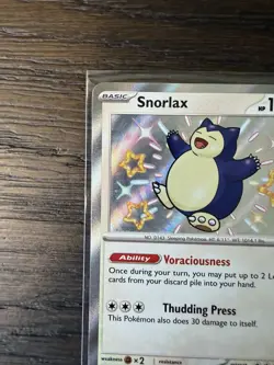 Pokemon Snorlax Paldean Fates Shiny Rare Holo 202/091 English (Baby Shiny) - Image 2