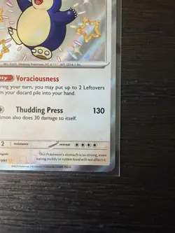 Pokemon Snorlax Paldean Fates Shiny Rare Holo 202/091 English (Baby Shiny) - Image 5