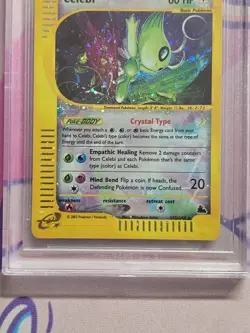 2003 Pokemon Crystal Celebi Skyridge Holo #145 BGS 9 MINT CLEAN Low Pop Swirl - Image 4