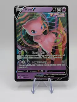 Pokemon Mew V Rare Holo 113/264 Fusion Strike 180 HP Psychic - Image 1