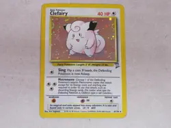 Pokemon TCG Clefairy 5/102 Base Set Unlimited Holo Rare HP - Image 1