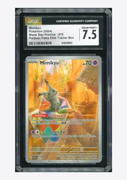 Pokemon CGC 7.5 Mimikyu Promo 2024 075 SVP Paldean Fates ETB English - Image 1