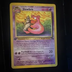 Pokemon TCG Slowbro 43/62 1st Edition Fossil Vintage Uncommon Stage 1 60 HP 1999 - Image 1