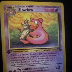 Pokemon TCG Slowbro 43/62 1st Edition Fossil Vintage Uncommon Stage 1 60 HP 1999 - Image 2