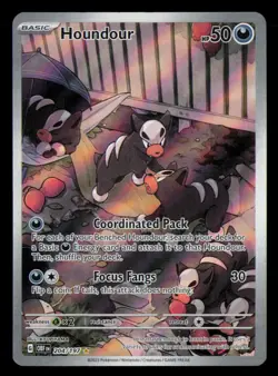 Houndour 204/197 Holo Illustration Rare Obsidian Flames Pokemon NM - Image 1