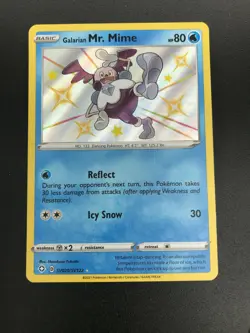Galarian Mr. Mime SV020/SV122 SHINY HOLO SWSH Shining Fates Pokemon NM 2021 - Image 1