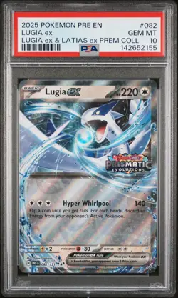 2025 POKEMON PRE EN-PRISMATIC EVOLUTIONS #082 LUGIA EX PSA 10 - Image 1