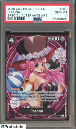 2026 ONE PIECE EB03 HEROINES EDITION #045 PERONA SPECIAL ALTERNATE ART PSA 10 - Image 1