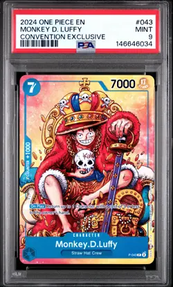 2024 ONE PIECE PROMOS CONVENTION EXCLUSIVE #043 MONKEY D. LUFFY PSA 9 - Image 1
