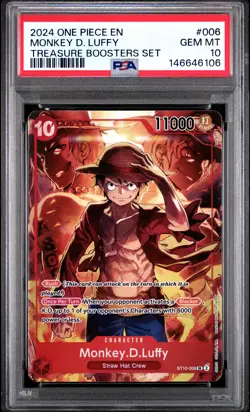 2024 ONE PIECE PROMOS TREASURE BOOSTERS SET #006 MONKEY D. LUFFY PSA 10 - Image 1