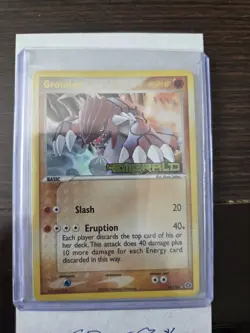 Pokemon Groudon Card 14/106 Emerald Rare Reverse Holo NM - Image 1