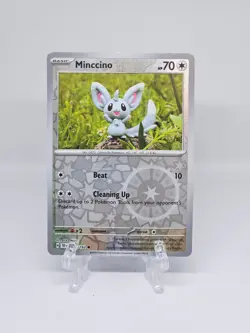136/162 MINCCINO | COMMON REVERSE HOLO | TEMPORAL FORCES POKEMON CARD - Image 1