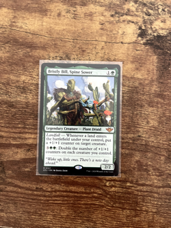 MTG Bristly Bill, Spine Sower | Outlaws Of Thunder Junction Promo Stamp NM/Mint - Image 1