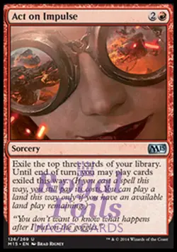 Act on Impulse 2x FOIL MTG M15 Core Set Uncommon MINT red - Image 1