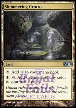Shimmering Grotto 2x FOIL MTG M14 2014 Core Set Uncommon MINT land - Image 1