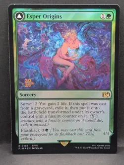 Esper Origins Final Fantasy 6 FFVI Prerelease FOIL MTG Magic stamped promo NM - Image 1