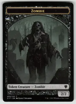 MTG Vampire // Zombie Double-sided Token T Commander 2017 4 // 5 LP - Image 2