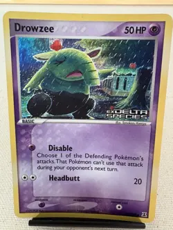 Pokemon TCG Drowzee EX Delta Species 67/113 Card Nintendo 2005 - Image 1