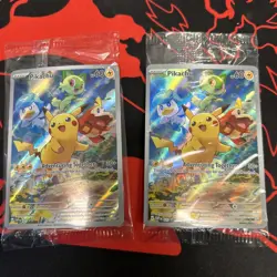 Set Of 2 Sealed Pikachu 027 Sv: Scarlet & Violet Promo Cards Holo - Image 1