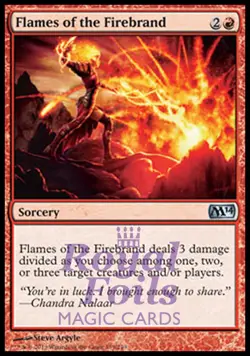 Flames of the Firebrand 2x FOIL MTG M14 Core Set Uncommon MINT red - Image 1