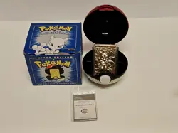 Pokemon Mewtwo 23K Gold-Plated Trading Card 1999 Blue Box With CoA - Image 1