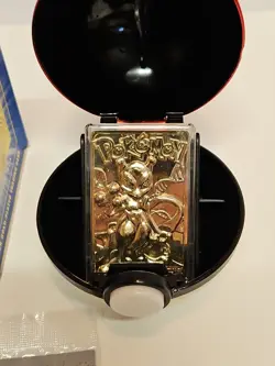 Pokemon Mewtwo 23K Gold-Plated Trading Card 1999 Blue Box With CoA - Image 4