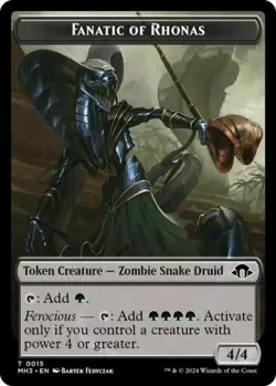 ~ Fanatic of Rhonas Token ~ NM ~ Modern Horizons 3 ~ MTG ~ - Image 1