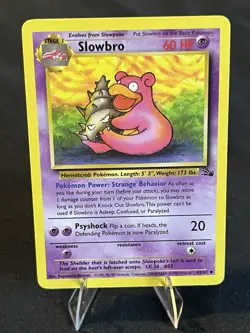 Slowbro Fossil Card 43/62 Unlimited Uncommon NM - Image 1