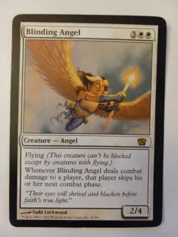 Oversized Magic The Gathering Promotional Card Blinding Angel Jumbo Vintage MTG - Image 1