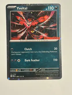 Yveltal (Game Stop) Holo Rare Miscellaneous Cards & Products 088/132 NM - Image 1